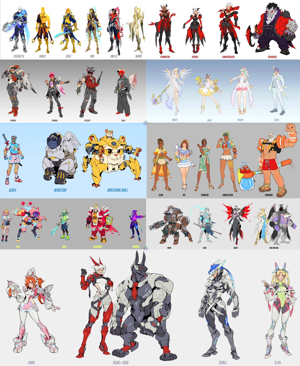 OverwatchNaeri's tweet photo. Overwatch 2 Season 18 Potential New Skin Themes List ✨

This week at @Gamescom, S18 trailer and new skins will be revealed. There are still many skin concepts that have not been revealed in the survey 🎨

What themes and skins do you think will be released in #Overwatch2 S18? https://t.co/FJaqTMFIim