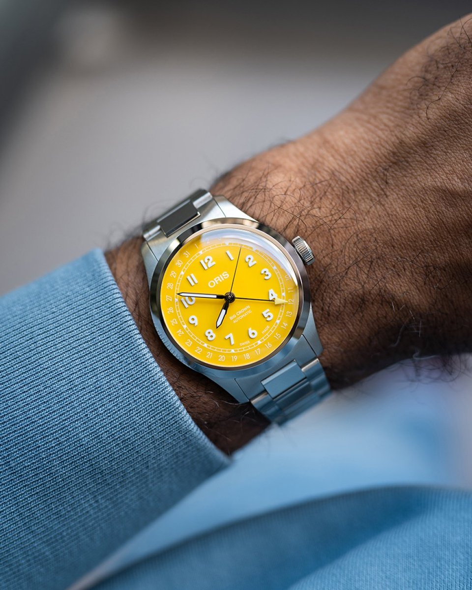 khimjiswatches's tweet image. @oriswatches The new Big Crown Pointer Date in sunshine yellow. ​​​​​​​​Breathe it in.​​​​​​​​​​​​​​​​

#Oris #BigCrown #BigCrownPointerDate #khimjiswatchesoman
