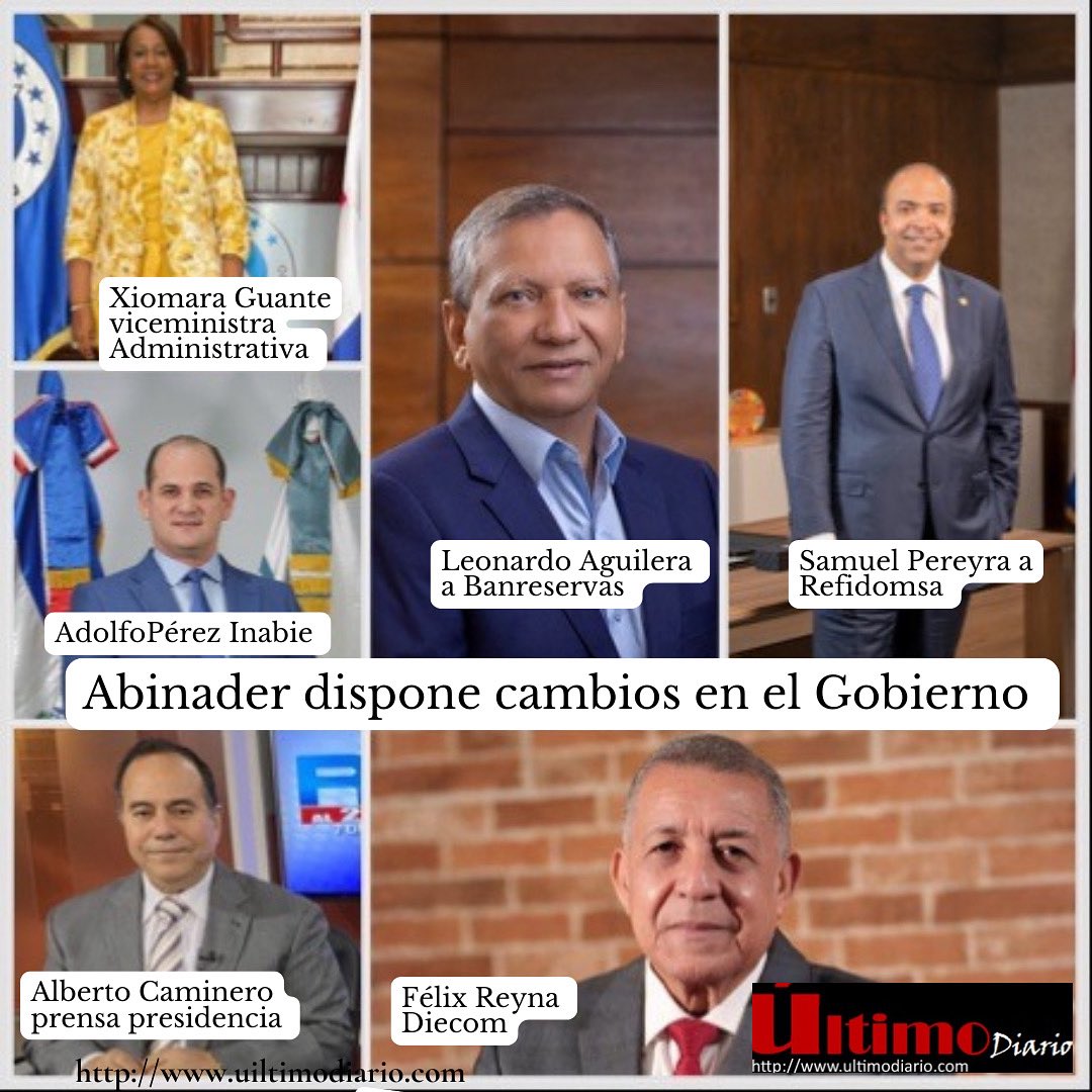 El presidente Luis Abinader, dispuso cambios en diferentes instituciones públicas, contenidos en el decreto 461-25, designa al doctor Leonardo Aguilera como presidente ejecutivo de Banreservas, Samuel Pereyra a Refidomsa. Edward Rafael Guzmán a Senasa.

ultimodiario.com/verNoticias.as…
