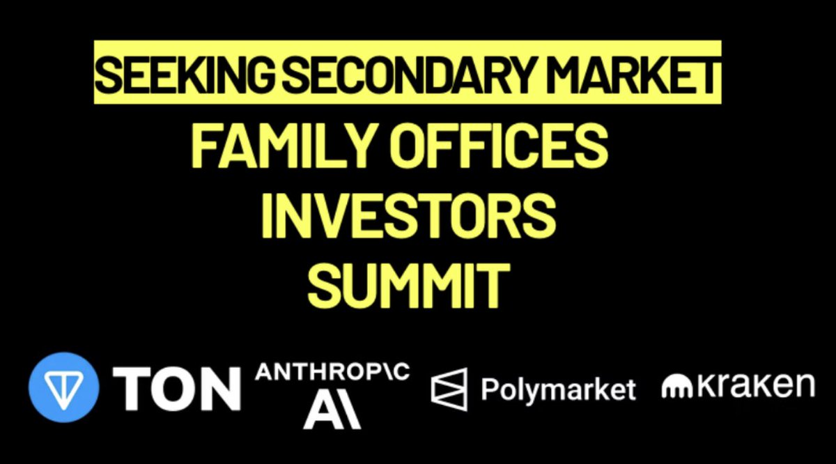 Manana Samuseva📍NYC (@mananasamuseva) on Twitter photo Seeking secondary: #TON, #AnthropicAI, #Polymarket , #Kraken. If you’re working on allocations, structured secondaries, OTC or Family office #Nasdaq > DM rsvp@familyofficesinvestorssummit.com <a href="/FOISummit/">Family Offices Investors Summit</a> Seeking secondary: #TON, #AnthropicAI, #Polymarket , #Kraken. If you’re working on allocations, structured secondaries, OTC or Family office #Nasdaq > DM rsvp@familyofficesinvestorssummit.com <a href="/FOISummit/">Family Offices Investors Summit</a>