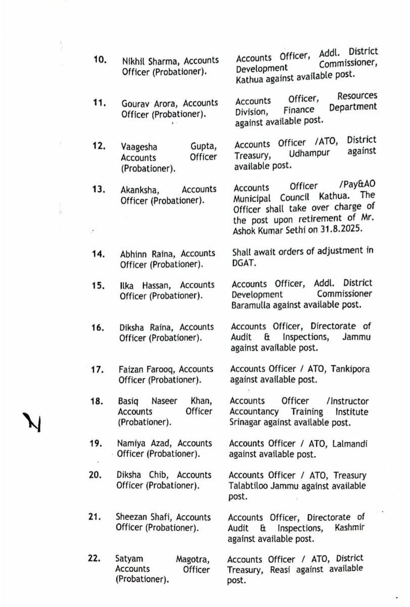 Jammu And Kashmir Finance & Accounts Society tweet media