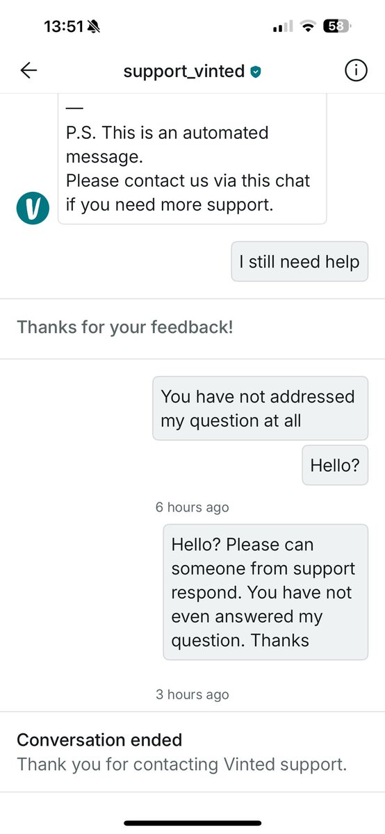 Vinted support summed up: