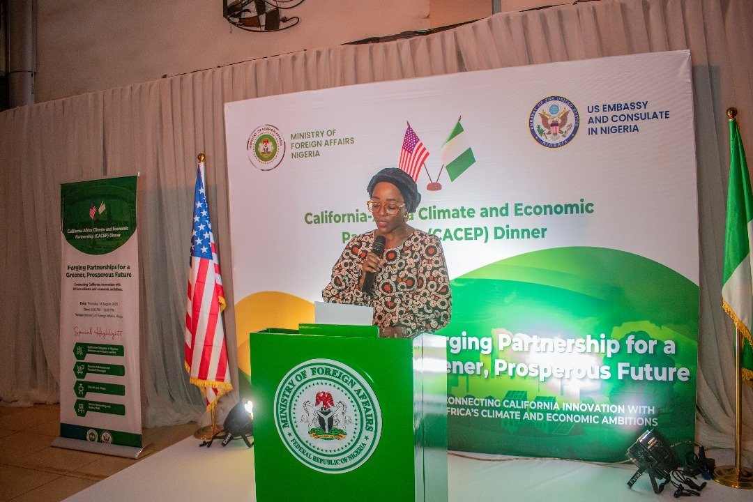 Climategovng's tweet photo. The NCCC was part of the @NigeriaMFA dinner marking the Nigeria–California Bilateral Forum.
DG Mrs. Tenioye Majekodunmi reaffirmed NCCC's commitment to climate action, green growth &amp; global partnerships for a sustainable future.
#NCCC #NigeriaCaliforniaForum #ClimateAction https://t.co/InFZ9Cm28T