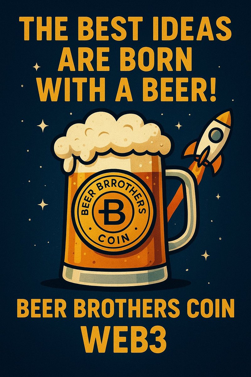 🚀🍺 Die besten Ideen starten mit einem Bier – und jetzt auch mit Beer Brothers Coin!
👉 Web3 für alle Bierliebhaber – seid dabei!

pump.fun/5TbCvphgsL5TAt…

#BeerBrothers #Crypto #Solana #Web3 #Airdrop