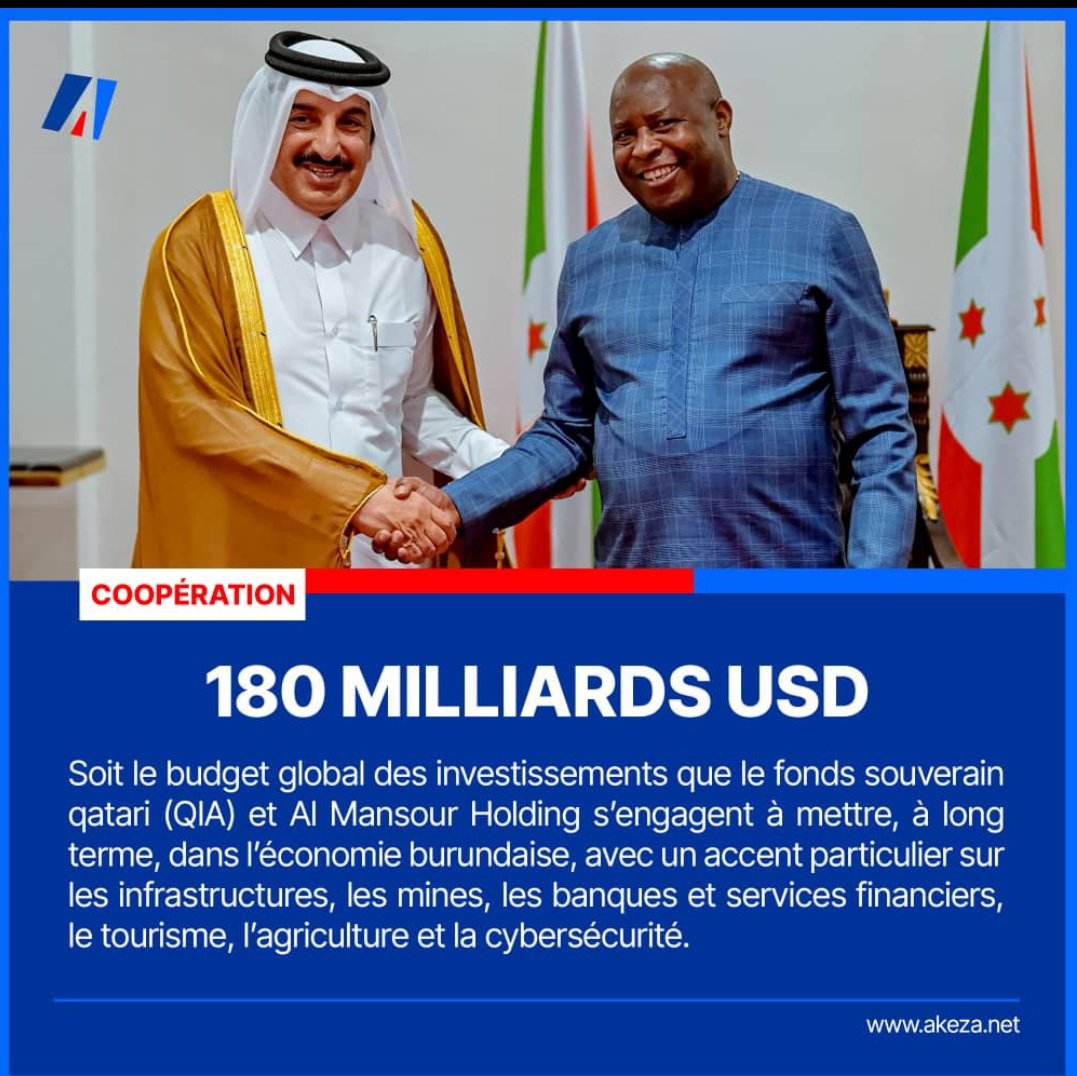 Si ces investissements commencent à fonctionner au #Burundi, on pourra atteindre la Vision 2040-2060 d'ici 25ans. Ariko harimwo akazi kanini, ubutwari bwinshi nubukerebutsi. Rien de gratuit sous le ciel.
<a href="/GeneralNeva/">SE Evariste Ndayishimiye</a> <a href="/Edbiziman/">Ed. Biziman</a> <a href="/NtareHouse/">Ntare Rushatsi House</a> <a href="/msp_burundi/">Ministère de la Santé Publique Burundi(MSP)</a> <a href="/FinancesBdi/">Ministère des Finances Burundi</a> <a href="/MAEBurundi/">MAEIRCD</a>