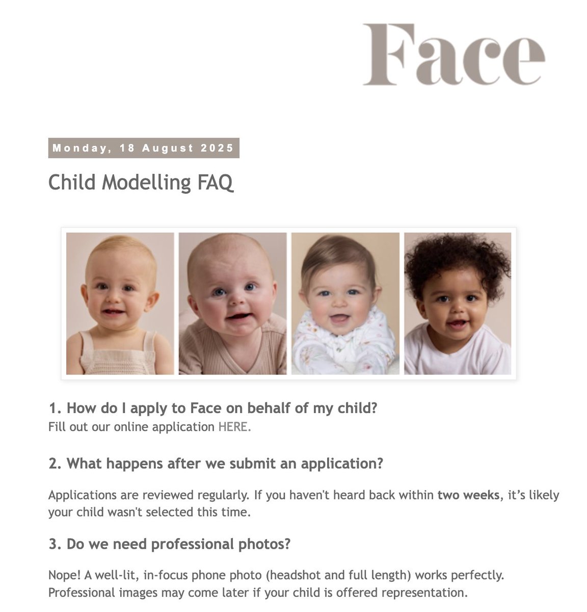FaceModelAgency's tweet photo. ⭐️ NEW BLOG POST ⭐️ https://t.co/OSqNw2RPqk https://t.co/TLVjGbZeFh