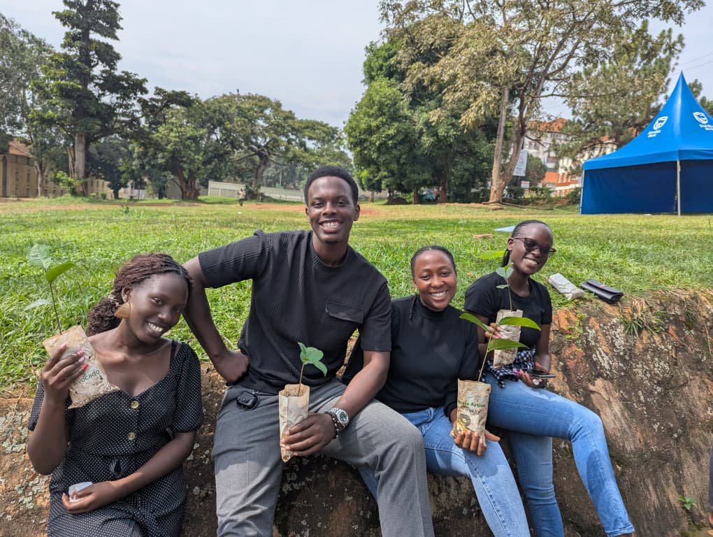 Rotaract_MUK's tweet photo. On the 16th August 2025, our members engaged in a tree planting project called #Rock4Earth in partnership with Rotaract club of Kampala central.

We planted over 100 trees around Makerere University and each tree was named, given a tracker and caretaker

#ItsTimeToJoinRotaract https://t.co/eZde6d1mcq