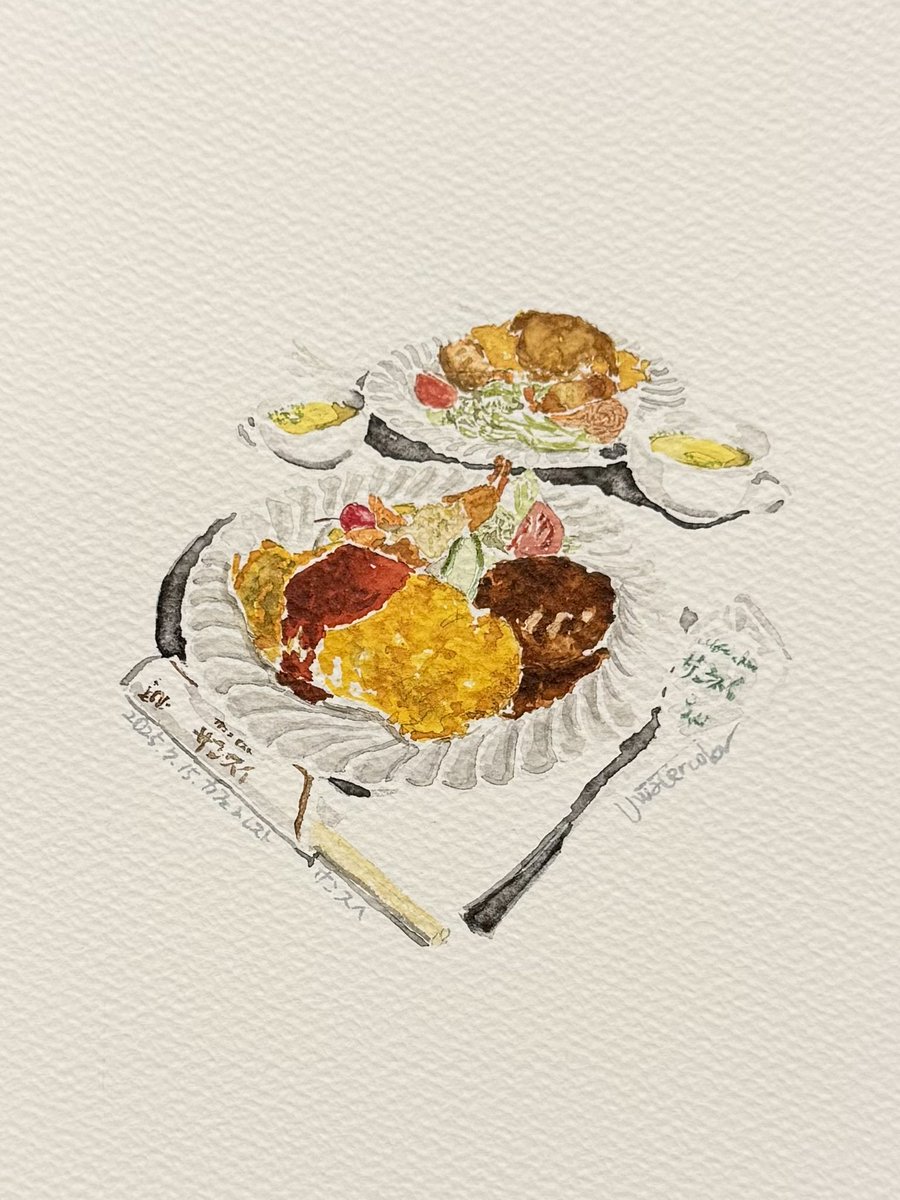 uwatercolor_uwc's tweet photo. おいしいテーブル
カフェ&レスト サンスイ
和歌山
豪華庭園が素敵なレストラン
watercolor on paper #watercolor #brushpendrawing #holbein #絵 #アナログ #イラスト #水彩イラスト #純喫茶コレクション #サンスイ #和歌山 https://t.co/lPyAGTXwM3