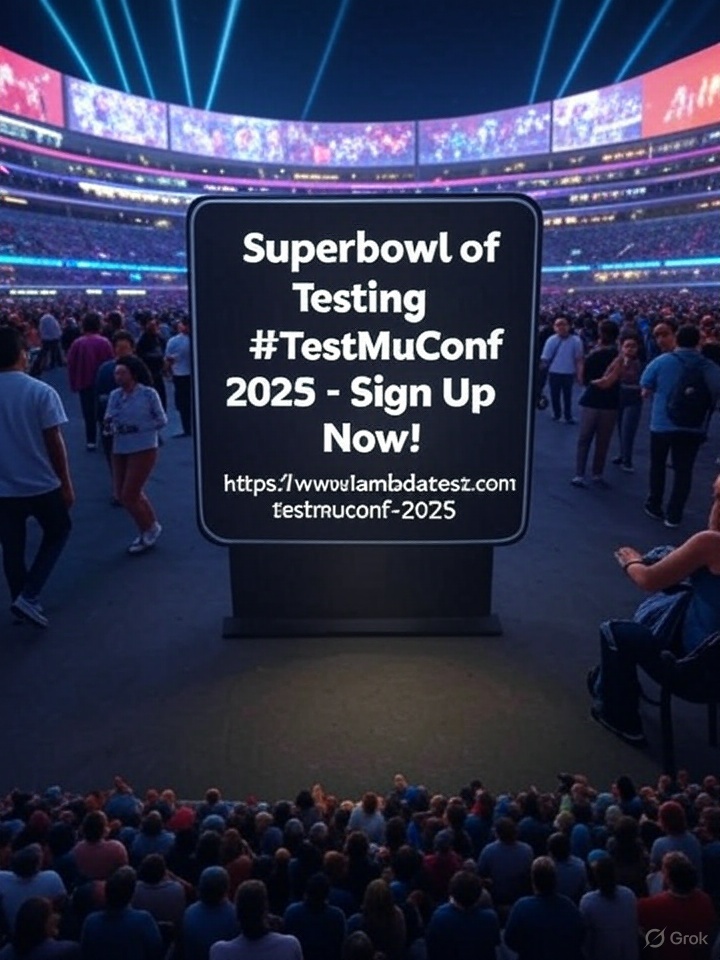 Superbowl of Testing #TestMuConf 2025 kicking off tomorrow. Largest virtual tech event, All things AI, please sign up now. lambdatest.com/testmuconf-2025