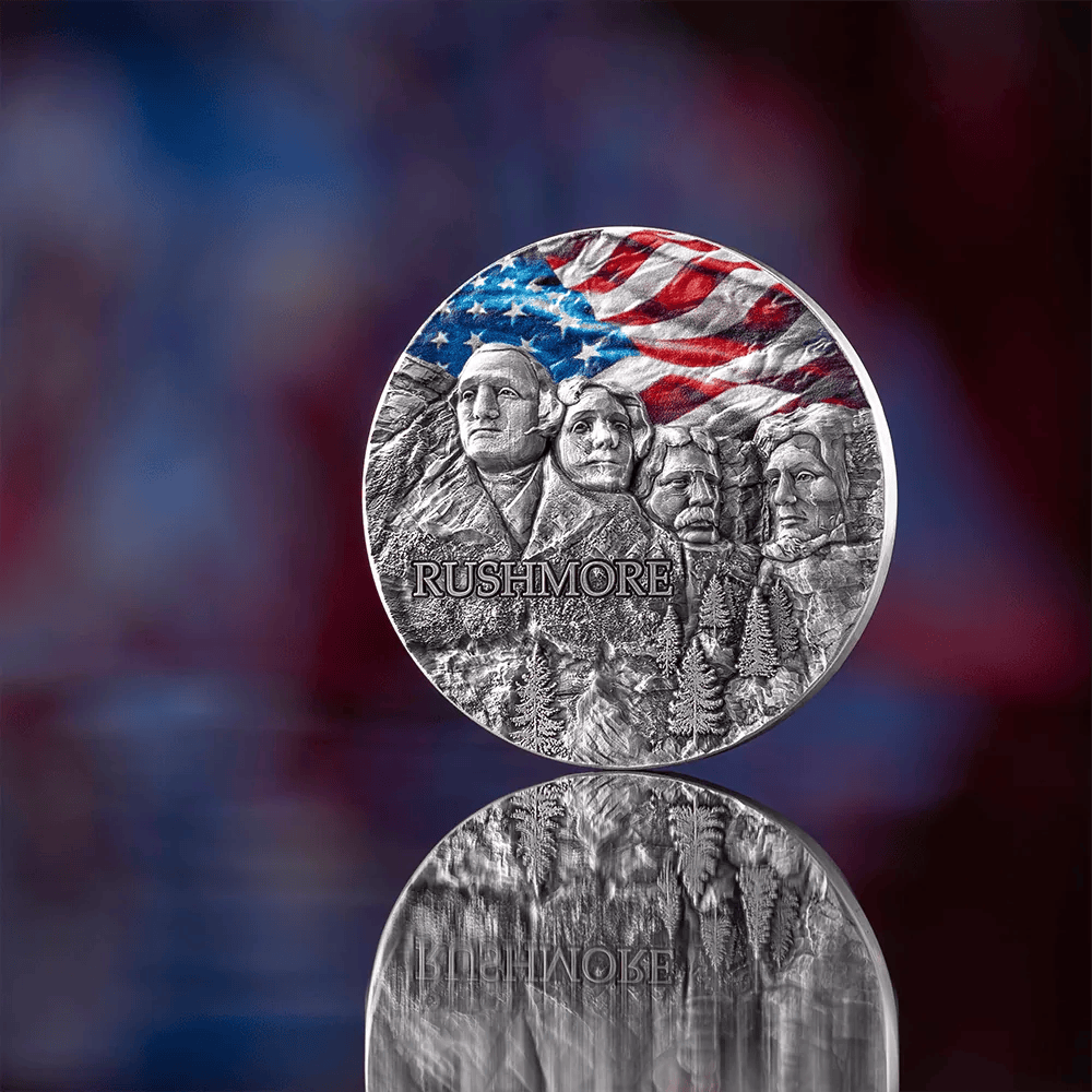 GR_Reserve's tweet photo. Celebrate 250 years of American independence with this stunning 2024 Ghana Rock-cut Monuments Rushmore 2 oz Silver Coin! Pre-Order Now! 

https://t.co/vnf0HJmRSj

#MountRushmore #SilverCoin #CoinCollecting #USA #HighRelief #ColorizedCoin #CoinCollector #NewRelease #TopWorldCoins https://t.co/NUwzHW1hAl