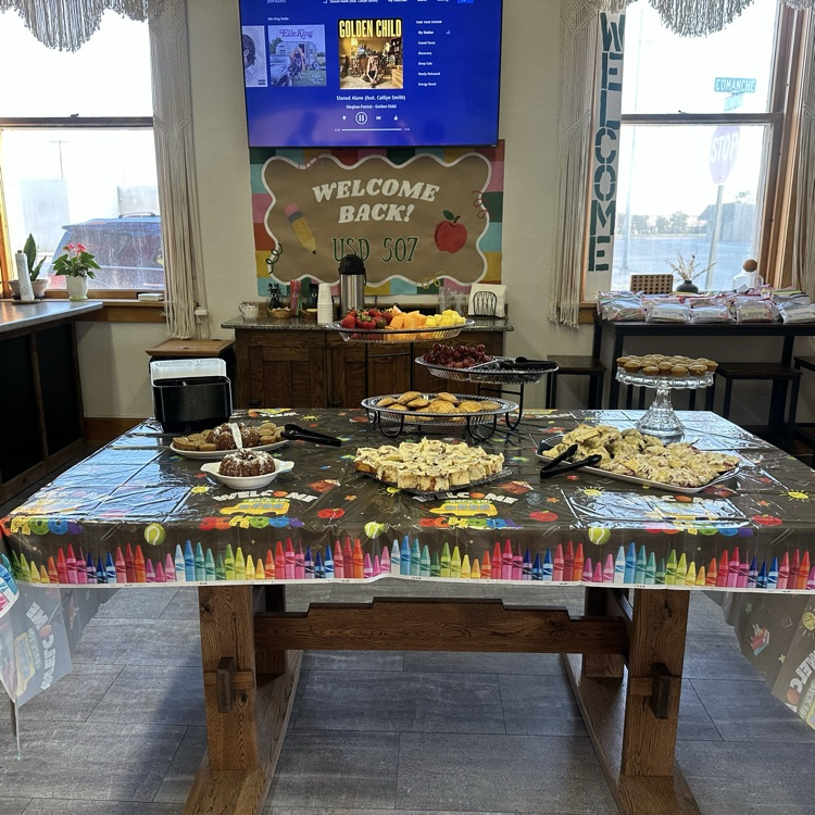 USD507's tweet photo. Thank you to Sacred Grounds and Next Home Realty for providing a back-to-school breakfast for our teachers! https://t.co/642rrTdTNE