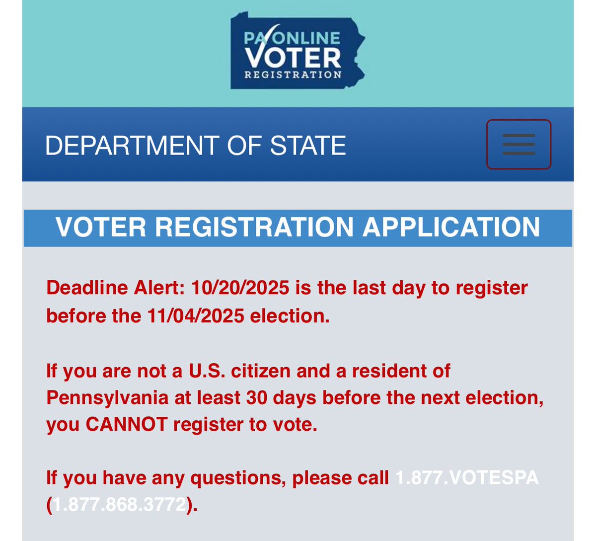 ThePersistence (@scottpresler) on Twitter photo <a href="/GovPressOffice/">Governor Newsom Press Office</a> Thank you so much for helping make this video go viral!
Pennsylvania, you can register to vote online or change your party affiliation to Republican here:
pavoterservices.pa.gov/Pages/VoterReg⦠<a href="/GovPressOffice/">Governor Newsom Press Office</a> Thank you so much for helping make this video go viral!
Pennsylvania, you can register to vote online or change your party affiliation to Republican here:
pavoterservices.pa.gov/Pages/VoterRegā¦