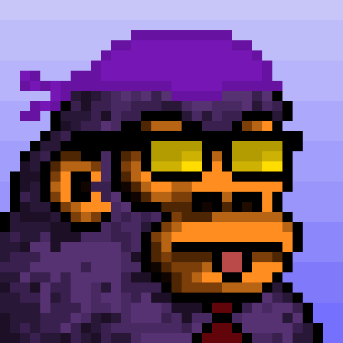Farokh (Perma/Bull) (@farokh) on Twitter photo A couple weeks ago <a href="/HenryTheGrape/">đHenry the Grapeđ</a> DM'd me offering my a CyberKong, wanting to expand the community.
I remember back in 2021 being priced out and thinking they looked hella cool, this one's mine now! đŠ A couple weeks ago <a href="/HenryTheGrape/">đHenry the Grapeđ</a> DM'd me offering my a CyberKong, wanting to expand the community.
I remember back in 2021 being priced out and thinking they looked hella cool, this one's mine now! đŠ