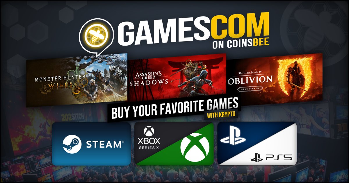 🎮 It’s #Gamescom day! Big names like #Steam, #GooglePlay &amp; more are dropping 🔥 discounts. 

Perfect chance to spend your crypto - and with coinsbee.com, you can pay using 200+ coins 🪙 

#CoinsBee #CryptoGaming