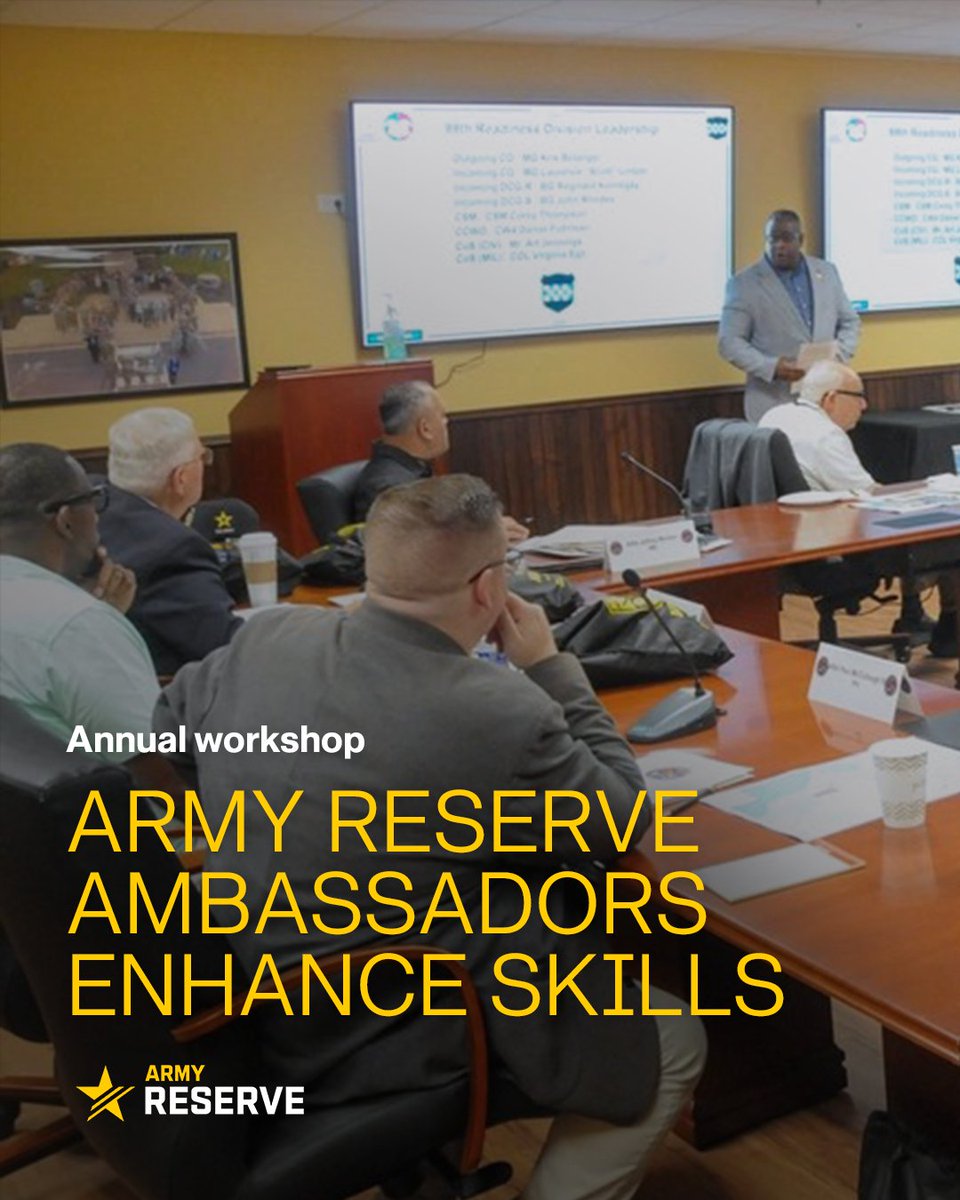 “The Army Reserve Ambassador Program is strong. It’s a lot of volunteer work we ask you to do.”

Ambassadors support Soldier and unit readiness by developing awareness of, and advocacy for, the Army Reserve.

➡️ spr.ly/6006fsX0G