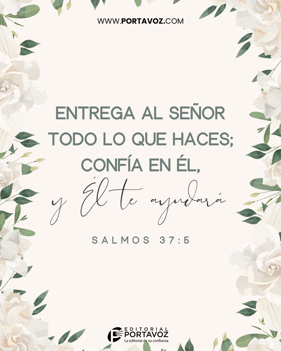 💛 Para Dios, todo es TODO. No quiere sólo una parte de ti… te quiere por completo.

¿Qué área de tu vida necesitas entregarle hoy? 🙏🌿

Feliz día☀️

#EditorialPortavoz #VersículoDelDía #DiosEsFiel #Salmos #VersoBíblico