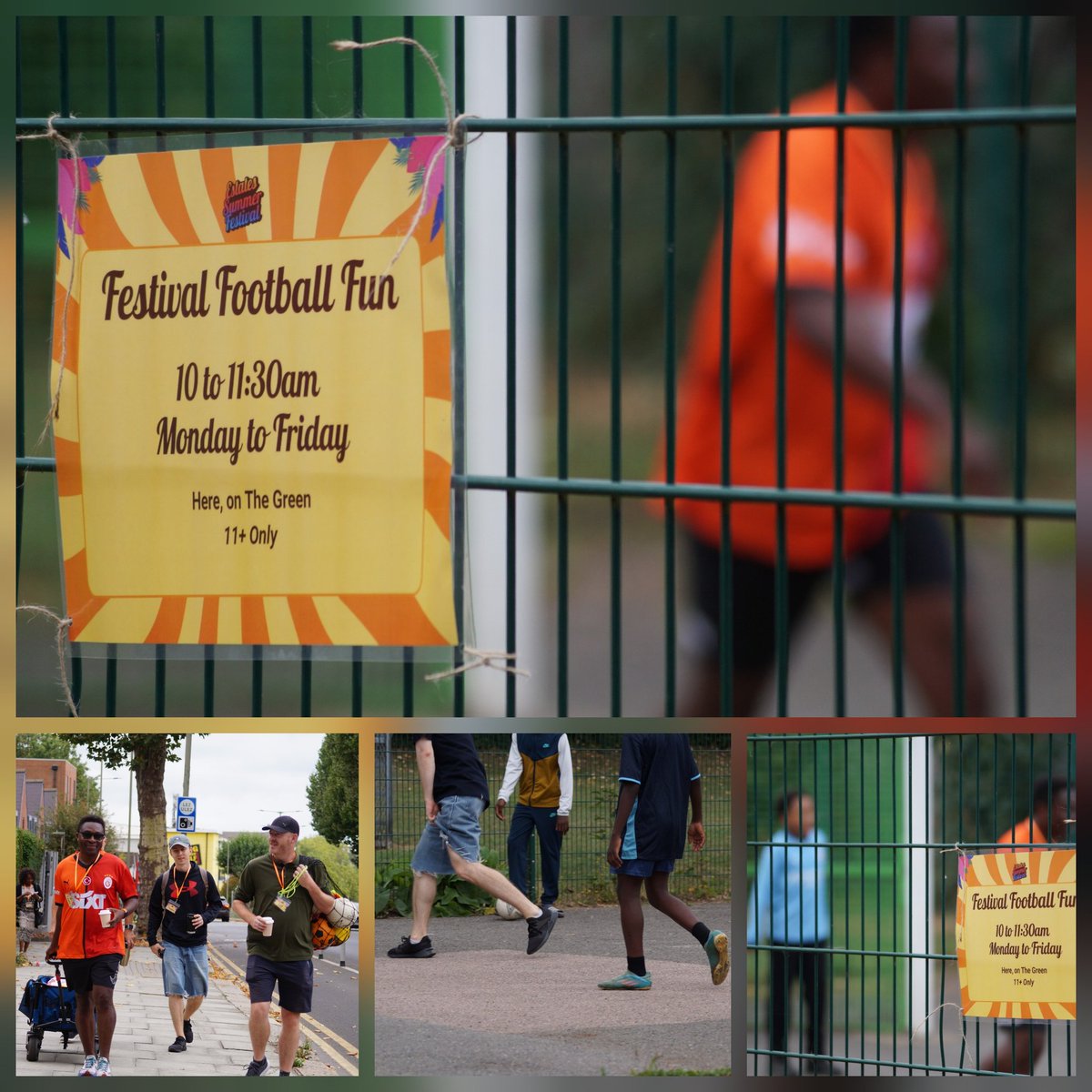 Day 1 #EstatesSummerFestival Football Fun for  11+ on Monday to Friday 10am to 11.30am at The Cage off Oak Lane #FREE