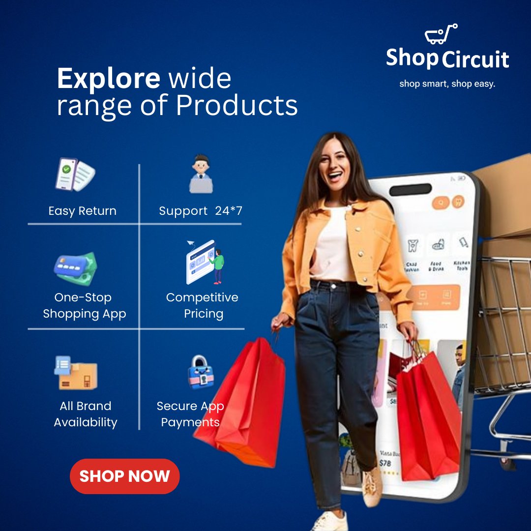 Shopcircuit_ai's tweet photo. Why limit yourself? Explore brands, products, and savings with ShopCircuit.🛒

#ShopSmartShopEasy #ShopCircuit #OnlineShopping #ONDC #SmartShopping #ONDCShopping https://t.co/P0Nv4I3z5u