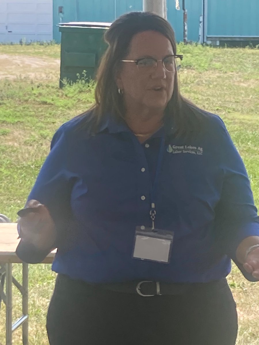 Sarah Black from Great Lakes Ag Labor Services discussed farm staffing issues at Farm Bureau’s NW Ohio Premier Farmer event held at the NW Ohio Cooperative Kitchen near Bowling Green. <a href="/CIFT/">CIFT</a> <a href="/OhioFarmBureau/">Ohio Farm Bureau</a>