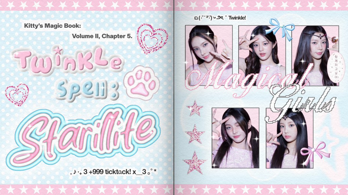 안녕 we are ★ STARILLITE ★ ꒰ a sparkling SQ RP inspired by our beloved ILLIT ꒱ our world is sprinkled with ⌗pastel colors, ❀ kawaii stickers, ⌗ purikura vibes, and that shiny CD-ROM heart glow. we are looking for mutuals, come hold our hands in cyber-shoujo wonderland ☆🔮