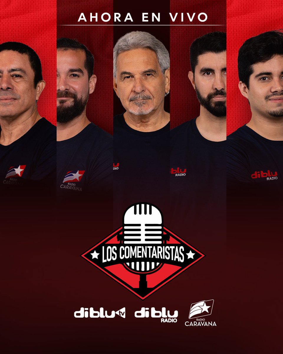 Caravana750's tweet photo. 🔴 ¡AL AIRE! en #LosComentaristas 📻

🎙 @mariocanessa 
🎙️ @CarlosGalvez21 
🎙️ @CarlosXArguello 
🎙️ @PatoCornejo 
🎙️ @AndresPonce28 

👉🏻 Escúchanos por https://t.co/ShrThDXqaw o míranos por #DibluTV: https://t.co/adjlUDwp7h https://t.co/cf4OdyasBO
