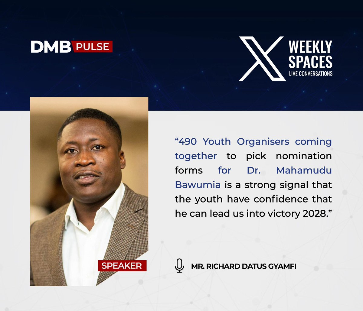DMBPulse's tweet photo. If you missed our XSpace session, please find excerpts below.
Together for the party and with the party to build the Ghana we want! 🇬🇭🇫🇷🐘🙏
All for you @MBawumia 👌🇫🇷🐘
#DMBPulse https://t.co/SerD6bJTEs