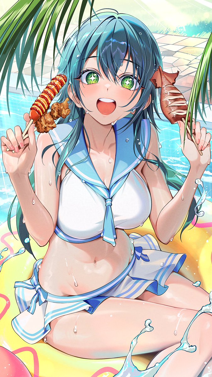 手毬ちゃんにプールで餌付けしたい