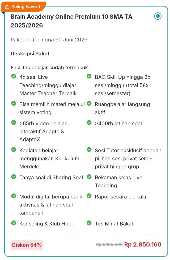 hifyus's tweet photo. Buat temen2 kelas 10 dan 11 yg lagi cari bimbel online, boleh coba paket ini yaa guyss.
Bisa skill up juga lohh.. Gass yg mau penasaran bisa dm or wa aku yaa 😁

#ruangguru #bimbel #brainacademy #ruangbelajar #snbp #studytwt #studyacc #ClashofChampions2 #kemerdekaan https://t.co/d64krhAzyp