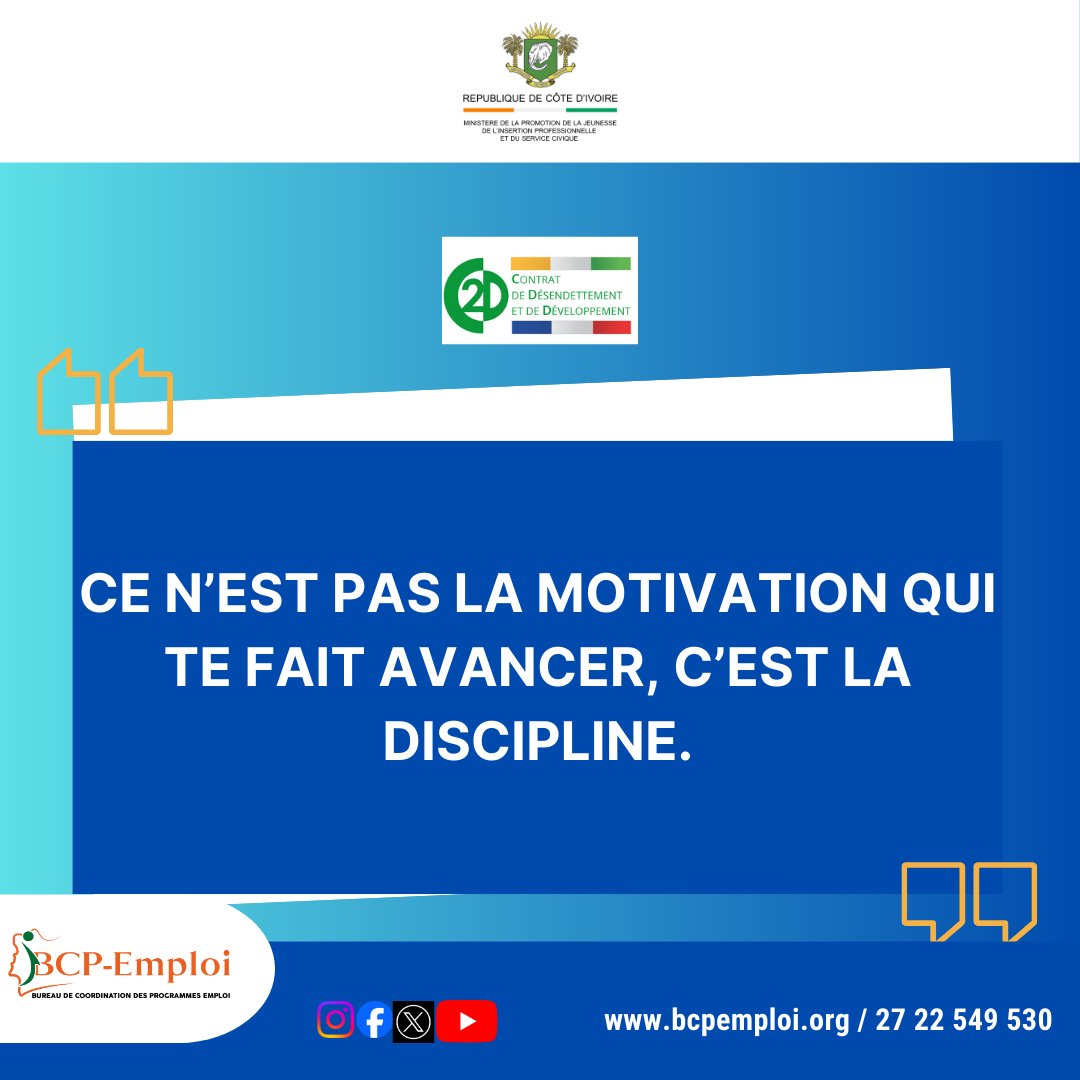 Ce n’est pas la motivation qui te fait avancer, c’est la discipline.
Lundi, choisis de rester engagé·e, même quand c’est dur.

#MondayMotivation