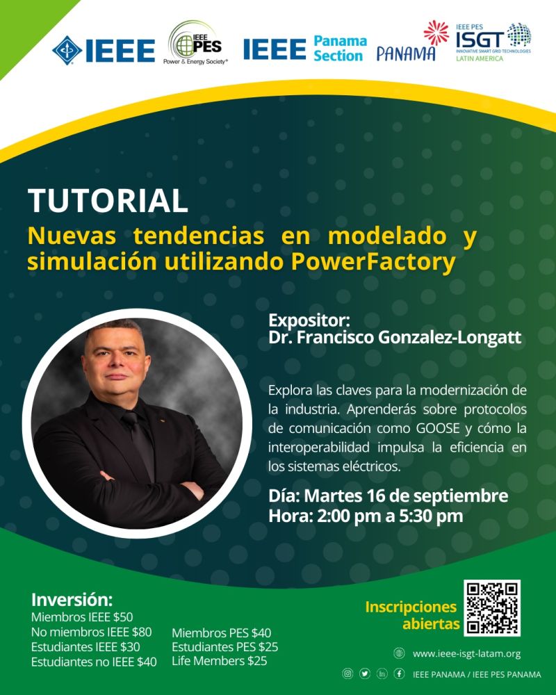 fglongatt's tweet image. TUTORIAL: Nuevas Tendencias en el modelado y simulacion utilizando #DIgSILENT #PowerFactory
@IEEEorg @IEEEPESISGTLA #Panama #fglongatt #fglongattLife lnkd.in/emXnaBNm