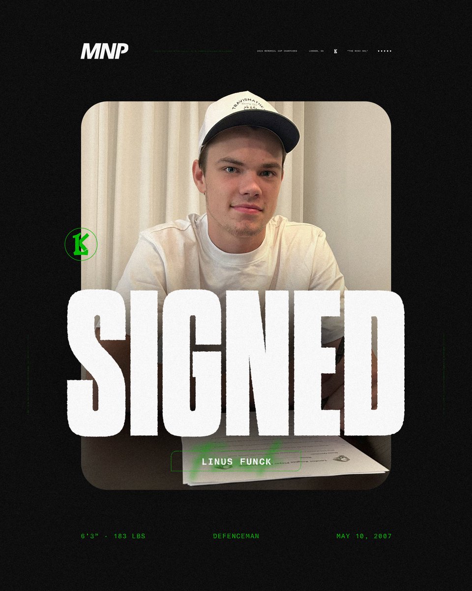 London Knights (@londonknights) on Twitter photo We've signed <a href="/Avalanche/">Colorado Avalanche</a> prospect Linus Funck to an OHL Scholarship & Development Agreement.
DETAILS: tinyurl.com/vyu57wnj We've signed <a href="/Avalanche/">Colorado Avalanche</a> prospect Linus Funck to an OHL Scholarship & Development Agreement.
DETAILS: tinyurl.com/vyu57wnj