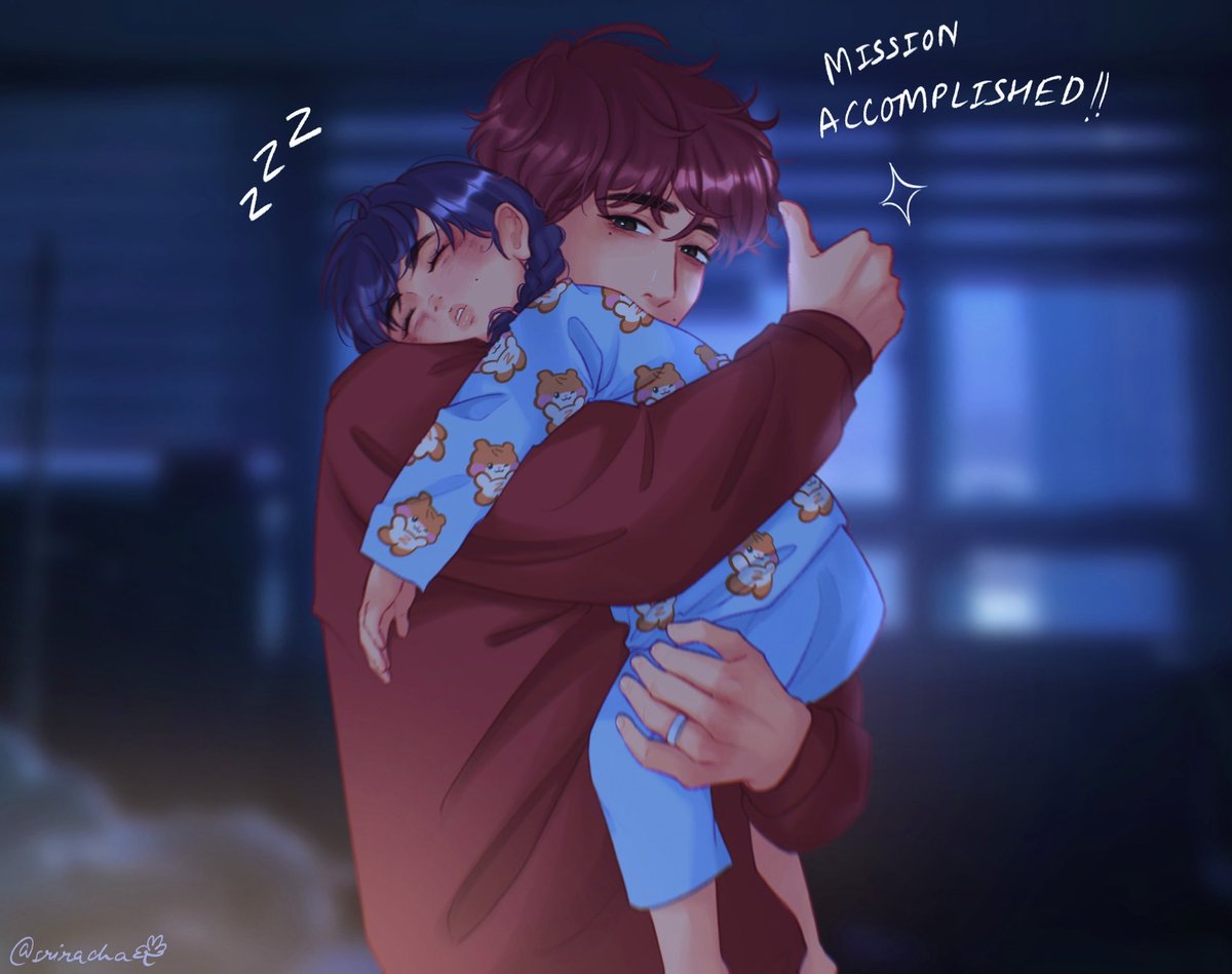 Haesoo is an easy sleeper. Hanbyeol is... Not.

(Bnb daughters part 4/??)

#빈늘