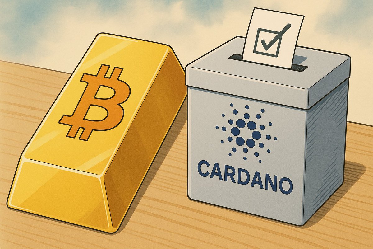 BTC is digital gold. 🟠

ADA is a digital ballot. 🔵