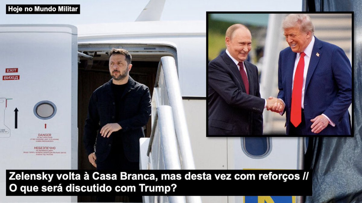 hoje_no's tweet photo. Zelensky volta à Casa Branca, mas desta vez com reforços – O que será discutido com Trump? https://t.co/0iJ2mFdZvL https://t.co/4rY3WeqznN
