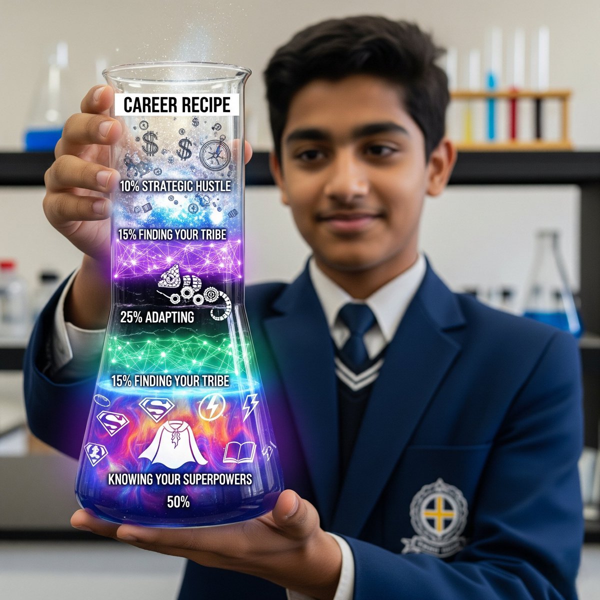 khaleeek's tweet image. Your Teen&apos;s secret career recipe:
50% Knowing Your Superpowers ✨
25% Adapting Like a Pro 🔄
15% Finding Your Tribe 🤝
10% Strategic Hustle 🎯
Unlock YOUR formula.
🔍 Discover Your Strengths
➡️ aicepa.com #CareerSuccessFormula #FindYourFit #futurereadyteaching