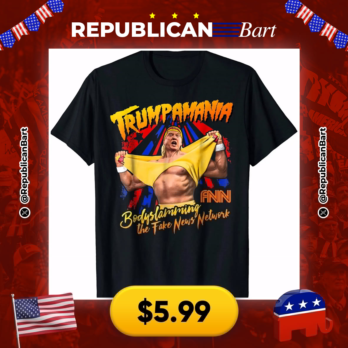 RepublicanBart's tweet image. TRUMP MEME MANIA! 🤣🇺🇸

🇺🇸 Trumpamania Fake News T-Shirt
💰 $5.99

🔗 s.click.aliexpress.com/e/_olaHYX9

#TrumpMerch #MemeTee #PoliticalHumor