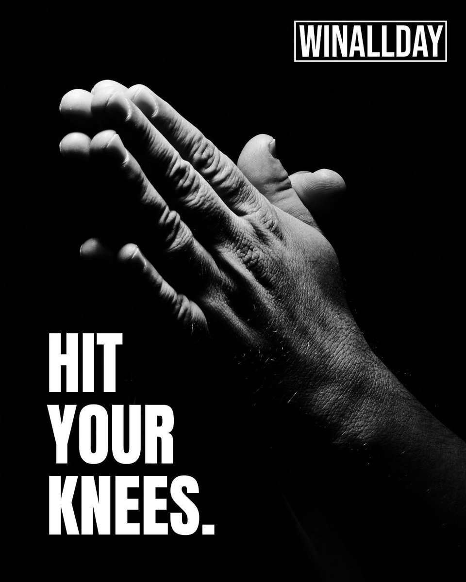 Don't forget, winner...when you pray, you’re tapping into limitless wisdom and unstoppable strength. Hit your knees, then RISE AND CONQUER. 🏆