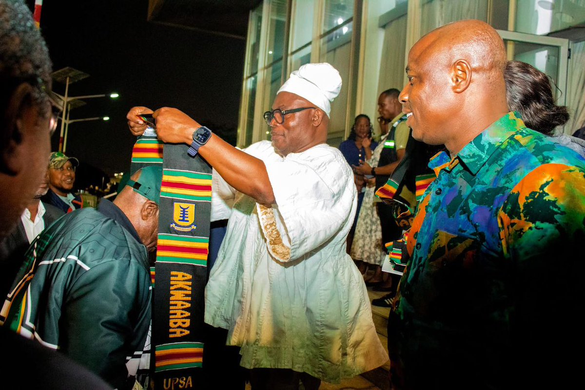 UpsaTimes's tweet photo. H.E. Jacob Zuma arrives in Ghana ahead of the 2025 UPSA Annual Leadership Lecture slated for Tuesday, August 19, 2025, Accra the Kofi Ohene-Konadu Auditorium.
#UPSA60 #UPSA #AnnualLeadershipLecture https://t.co/eW1U0idesm