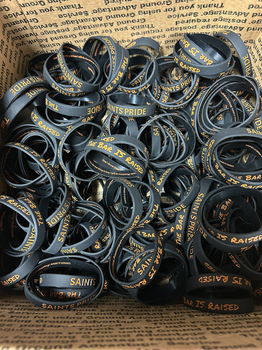 STCEathletics's tweet image. We are ready to go, The Bar IS Raised!  #SAINTSPRIDE
#ExpressWhatMatters
@WristbandBros