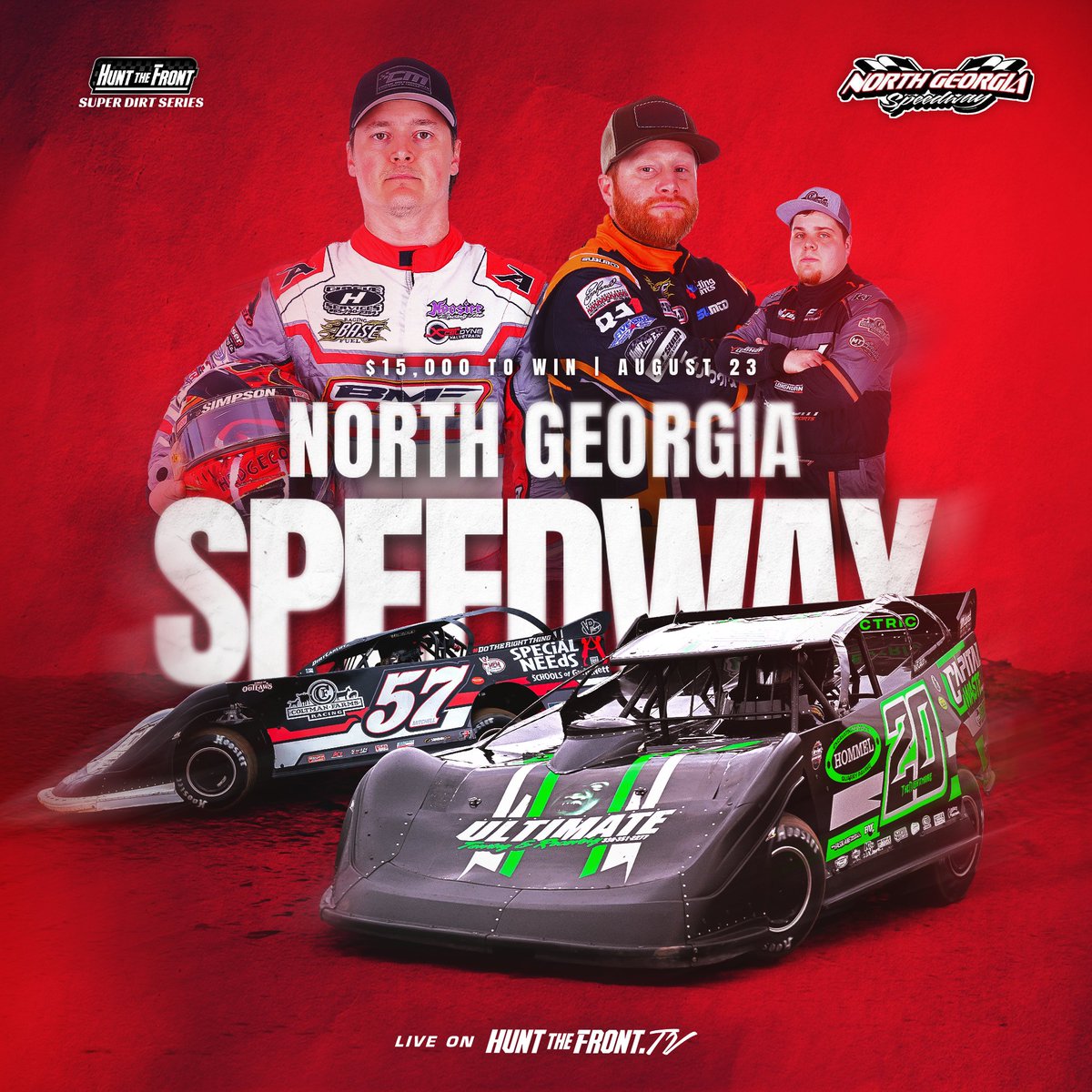 Hunt the Front Super Dirt Series (@huntthefrontsds) on Twitter photo ๐๐งโ๐ฆ ๐ฅ๐๐๐ ๐ช๐๐๐! ๐ The Hunt the Front Super Dirt Series roars into North Georgia Speedway this Saturday night for the tourโs first-ever visit to the Chatsworth, Ga., oval! ๐ฅ
Itโs a huge night with $15,000 on the line and the $50,000 championship chase entering the ๐๐งโ๐ฆ ๐ฅ๐๐๐ ๐ช๐๐๐! ๐ The Hunt the Front Super Dirt Series roars into North Georgia Speedway this Saturday night for the tourโs first-ever visit to the Chatsworth, Ga., oval! ๐ฅ
Itโs a huge night with $15,000 on the line and the $50,000 championship chase entering the