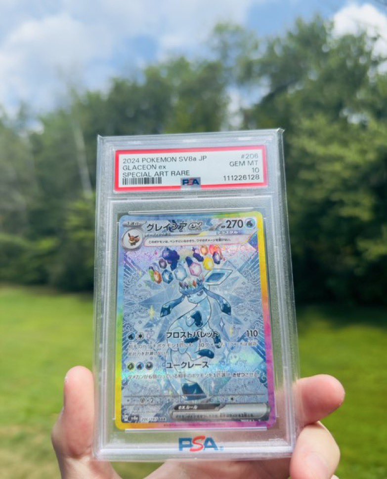 Mitchell Cox (@coolguypodge) on Twitter photo Joint giveaway! 🧊
To win this beautiful Glaceon ex SAR all you have to do is:
Rt this tweet
Follow <a href="/CoolGuyPodge/">Mitchell Cox</a> <a href="/Triple7sCards/">Triple 7 Cards</a> & <a href="/BradenCollects/">Braden</a>
That’s it! Winner selected 8/25
USA only. Joint giveaway! 🧊
To win this beautiful Glaceon ex SAR all you have to do is:
Rt this tweet
Follow <a href="/CoolGuyPodge/">Mitchell Cox</a> <a href="/Triple7sCards/">Triple 7 Cards</a> & <a href="/BradenCollects/">Braden</a>
That’s it! Winner selected 8/25
USA only.