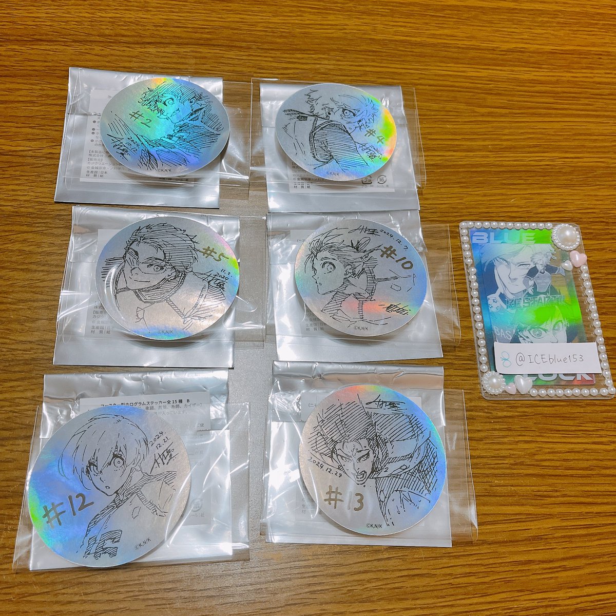 ICEblue153's tweet photo. 【交換】ブルーロック ブルロ 伊勢丹 ステッカー ホログラムステッカー

譲⇒蜂楽 凪 雪宮 我牙丸 氷織 馬狼 

求⇒潔 カイザー

凪はカイザー優先
郵送希望です
検索からでも気軽にお声掛けください https://t.co/dcZc4ANxMt