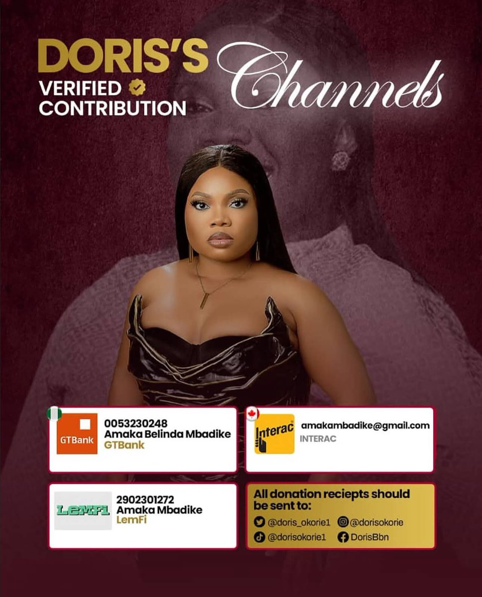 Doris has been giving us premium entertainment back to back! Now’s the time to support her and keep her in the house!!!

#DorisBBN #BBNaija