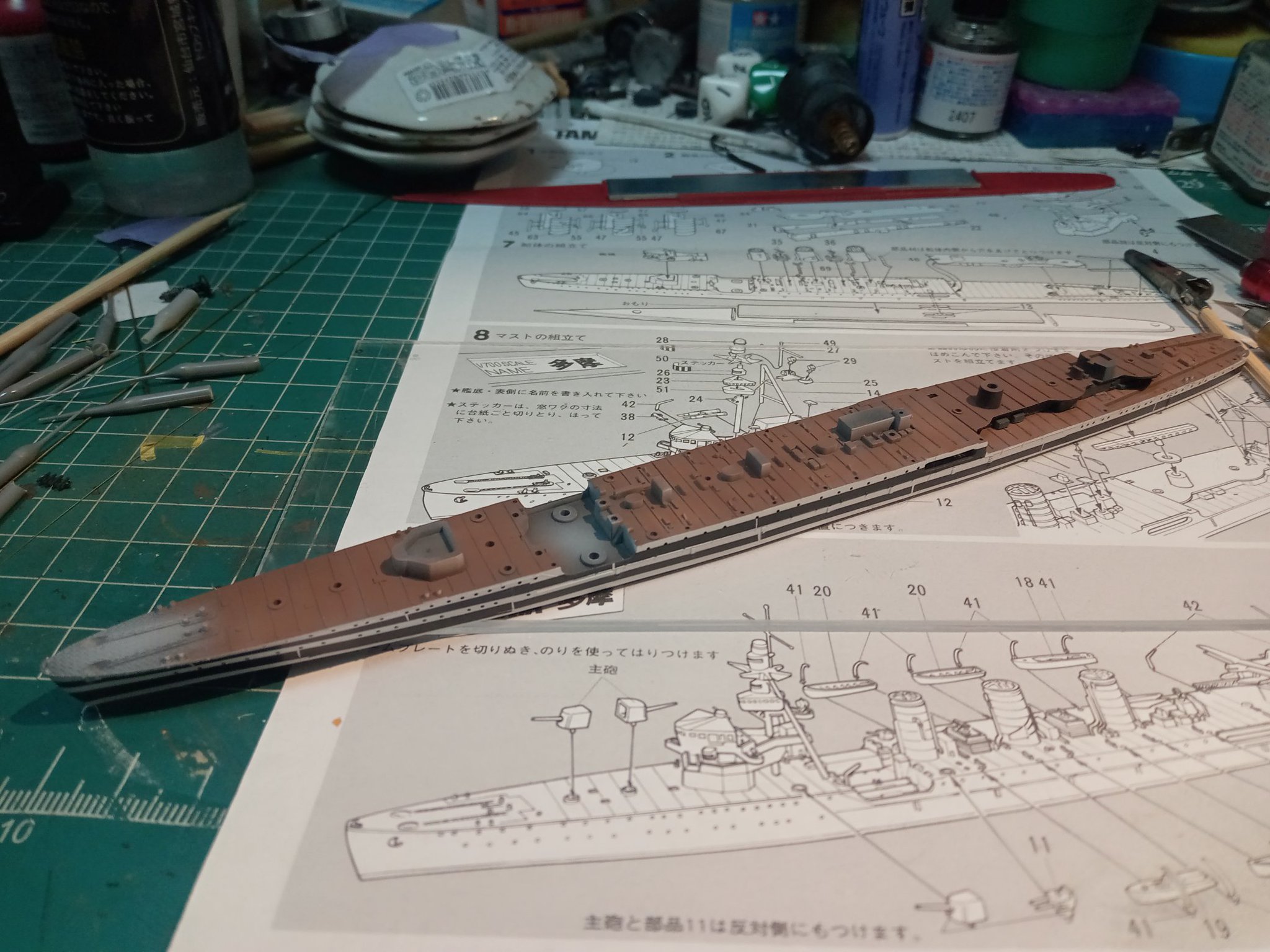 『タミヤ 1/350 』にピッタリのアクリケース (UV２mm厚)★　底板黒付 1/350 アイアンクラッド＜鋼鉄艦＞重巡洋艦愛宕リテイク