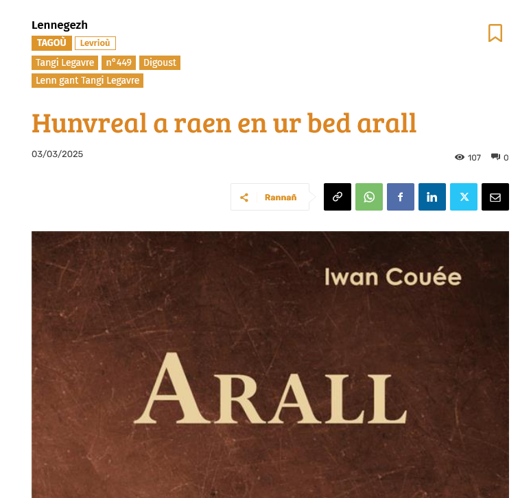 Da heul Magali Baron (<a href="/KuzulB/">Kuzul ar Brezhoneg</a>), Anton Burel (<a href="/RadioBreizh_bhs/">Radio Breizh</a>), Loeiza an Duigou (<a href="/al_liamm/">Al Liamm</a>), Herve Latimier (<a href="/Peuplebreton/">Le Peuple breton Magazine</a>), Alan Botrel (facebook.com/EmbanneralLanv), ur pennad skridvarn brav gant Tangi Legavre (<a href="/skolanemsav/">Skol an Emsav</a>) a-zivout ARALL war "Bremañ": breman.bzh/hunvreal-a-rae…