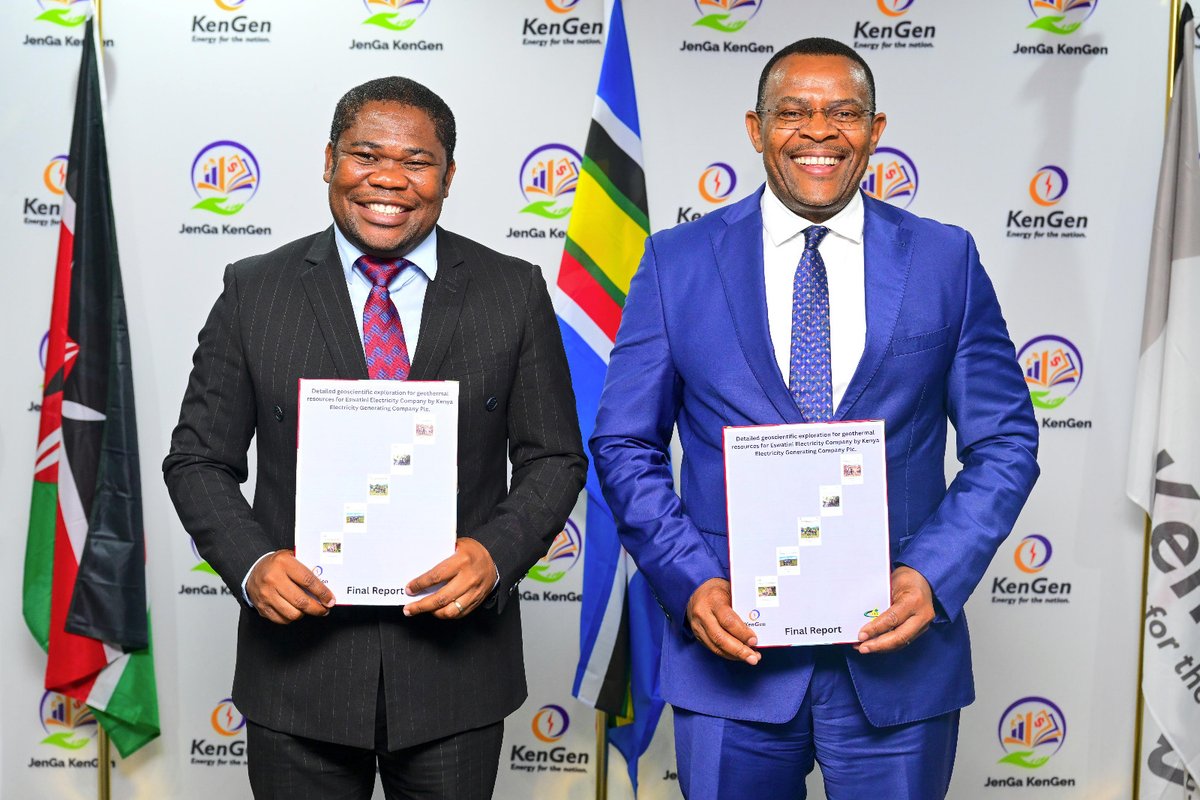 KenGenKenya's tweet photo. This collaboration is a milestone for the two energy utilities, and a reflection of the @_AfricanUnion’s vision of harnessing Africa’s vast renewable resources to drive sustainable development and climate resilience. #GeothermalDevelopment #GreenEnergyKE #AfricanUnion ^EM https://t.co/5wJ4SNg28r