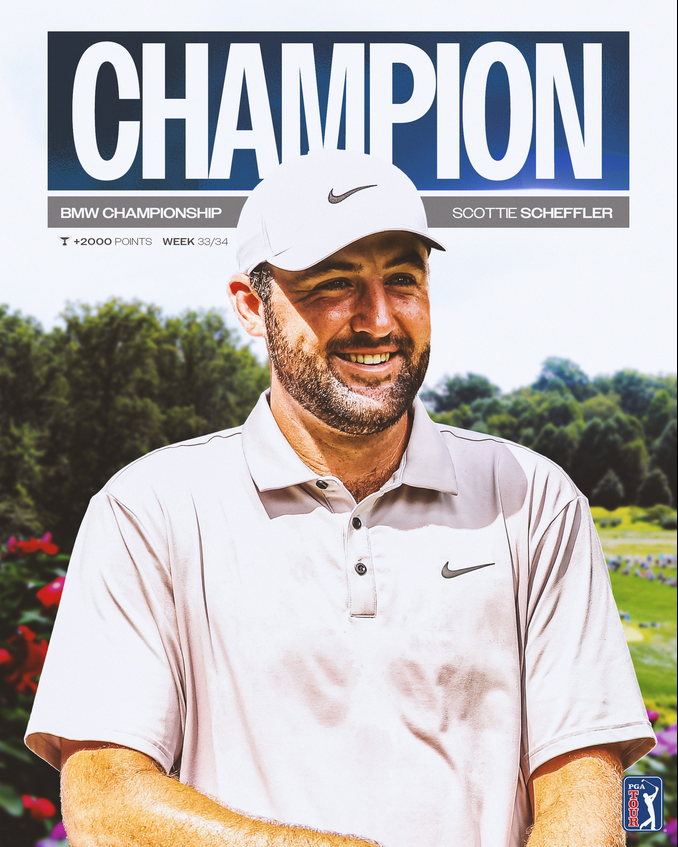 Jimgolf10's tweet photo. GOLF PRO - @PGATOUR : BMW Championship
Du 14 au 17 août 2025, Caves Valley Golf Club, Owings Mills, Maryland, Usa
🏆Victoire du n°1 mondial l’Américain Scottie Scheffler 
Les 30 meilleurs à l’ordre du mérite sont qualifiés pour le Tour Championship https://t.co/E3iOPBP6YK