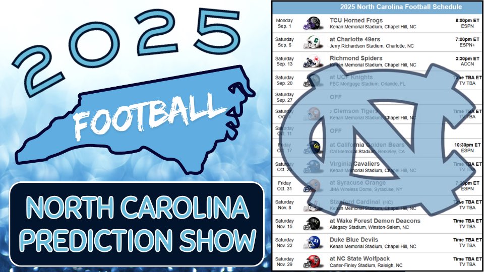 Prediction show last night over on YouTube with the Hooligans and Tar Heel Nation! Give me your season predictions down in the comment section! 🐏🏈💪🏼🔥

youtube.com/live/O1xHjqNBr…

#UNC #Carolina #TarHeels #russthetarheel #thetarheelhuddle #predictions