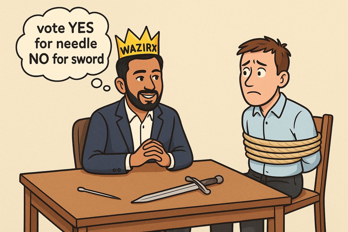 Brainsparrow (@brainsparrow1) on Twitter photo Harsh truth behind Wazirx revolting scheme approved. Mastermind Nischal shetty, it's not your winning day.
Game is not over.
<a href="/WazirXIndia/">WazirX: India Ka Bitcoin Exchange</a> <a href="/AmolJagde/">A͛mol🗿</a> <a href="/CryptooAdy/">Aditya Singh</a> <a href="/cryptoamanclub/">Crypto Aman</a> <a href="/CryptoTimes_io/">The Crypto Times</a> <a href="/NischalShetty/">Nischal (Shardeum) 🔼</a> Harsh truth behind Wazirx revolting scheme approved. Mastermind Nischal shetty, it's not your winning day.
Game is not over.
<a href="/WazirXIndia/">WazirX: India Ka Bitcoin Exchange</a> <a href="/AmolJagde/">A͛mol🗿</a> <a href="/CryptooAdy/">Aditya Singh</a> <a href="/cryptoamanclub/">Crypto Aman</a> <a href="/CryptoTimes_io/">The Crypto Times</a> <a href="/NischalShetty/">Nischal (Shardeum) 🔼</a>
