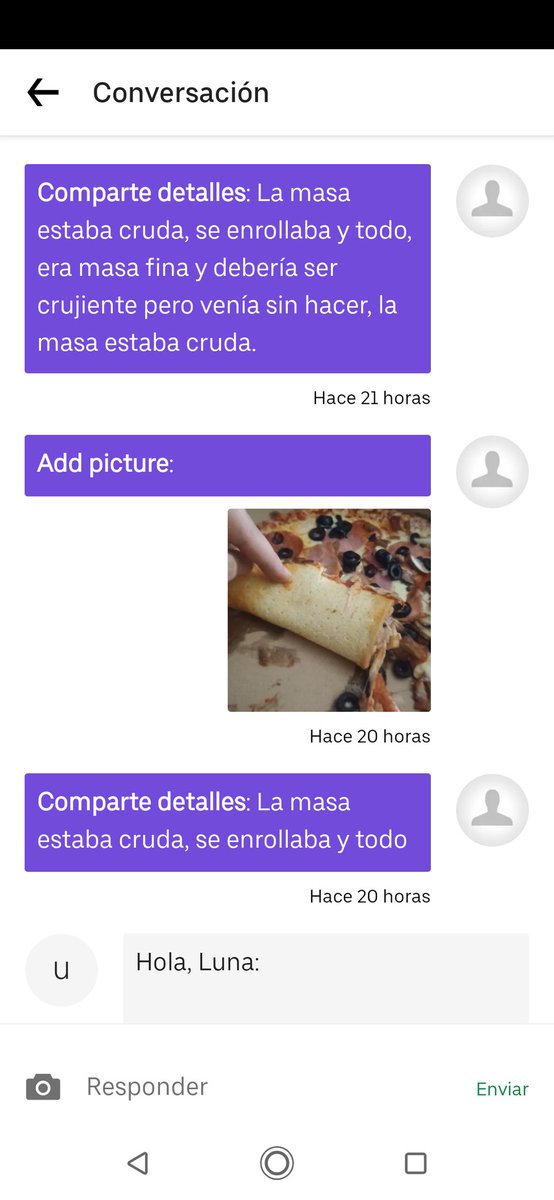 4frasescom's tweet photo. Cuidado con @ubereats_es, últimamente estafan bastante, a mi ayer me enviaron una pizza con la masa CRUDA, la tuve que tirar a la basura y ellos se desentienden https://t.co/HhbOItrsKK